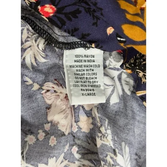 Super Massive Shirt Men's XL Floral Harvest Short Sleeve Crop Fit​ - Picture 7 of 7